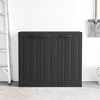 vidaXL Outdoor Storage Cabinet - Black PP, 38.2"x14.6"x33.5", Adjustable Shelf, Lockable Garden Storage Cupboard - 3 of 4