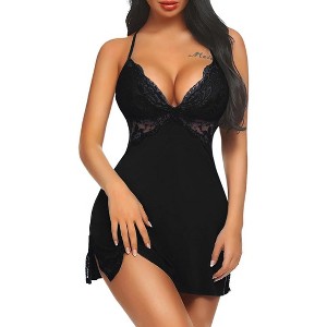 Avidlove Women Lingerie Lace Chemise Sleepwear Babydoll Teddy Lingerie - 1 of 4