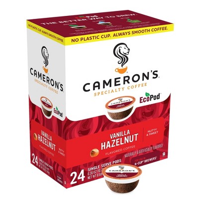 Cameron's Coffee Vanilla Hazelnut Light Roast Coffee Pods - 24ct