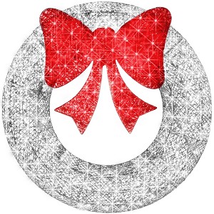 Best Choice Products 60in Pre-Lit Outdoor Christmas Wreath, LED Metal Holiday Décor w/ 206 Lights, Bow - 1 of 4