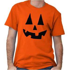 Cute Jack O' Lantern Pumpkin Face Graphic T Shirt Men or Women Brisco Brands - 1 of 4