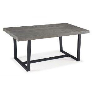 NicBex 72Inch Rectangle Dining Table with Distressed Solid Wood Top and Metal Open Frame - 1 of 4