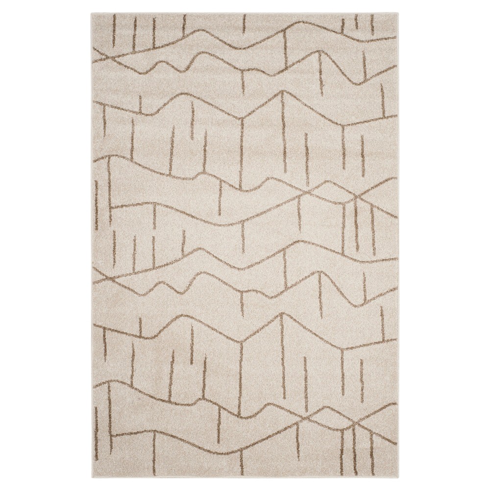 4'x6' Ivory/Gray Abstract Loomed Area Rug - Safavieh