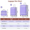 20"/24"/28" Hardshell Luggage, Lightweight Spinner Suitcase with TSA Lock, with/without Cosmetic Case 4M -ModernLuxe - 3 of 4