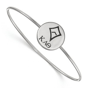 Black Bow Jewelry Sterling Silver Kappa Alpha Theta Greek Life Bangle Bracelet 7 Inch - 1 of 3