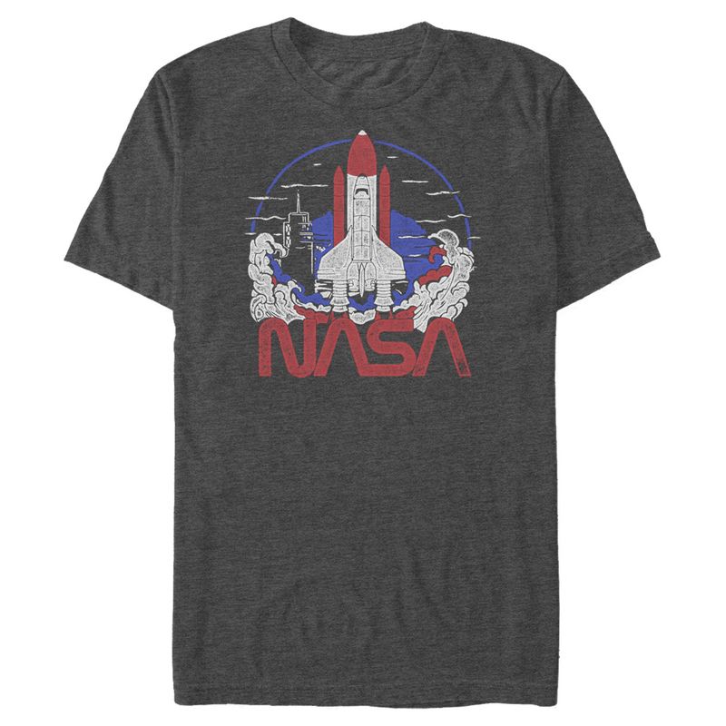Men's NASA Space Shuttle Lift Off Logo T-Shirt, 1 of 5