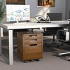 Costway 3 Drawer Rolling File Cabinet w/ Wheels Vertical Printer Stand Walnut - 4 of 4