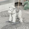 Ruvalino Baby Bouncers and Rockers Plush Ride On Rocking Horse with Bear Toy and Realistic Sounds for Nursery, White, 25.5"*10.25"*21.75" - 2 of 4