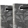 Modern Bohemian Leaves Room Darkening Semi-Blackout Curtains, Set of 2 by Blue Nile Mills - 2 of 4