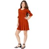 24seven Comfort Apparel Girls Elbow Length Sleeve Fit and Flare Party Dress - 2 of 4