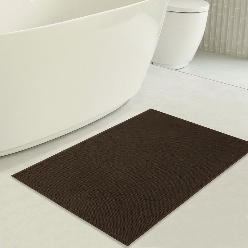 American Soft Linen 100% Cotton Bath Mat Rugs, Slip Resistant Bottom Base Bath Mats for Bathroom, 3 of 11