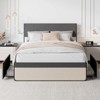 Whizmax Two Size Platform Bed Frame with 2 Storage Drawers, Fabric Upholstered, No Box Spring Needed, Noise Free, Easy Assembly, Gray - 4 of 4
