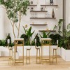 Hooseng Dining Table Set for 2,  Table Set with Storage Shelves and 2 PU Leather Backrest Stools, Wooden Table Top, Bar Table Set for Small Space - 2 of 4