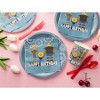 Blue Panda 150-Pack Disposable Paper Napkins Happy Birthday Party Supplies, Robot 6.5"x6.5", Navy - 2 of 4