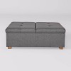 Yves Double Opening Oversized Storage Ottoman - CorLiving - 2 of 4