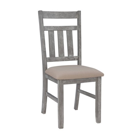 Landon Side Chair Distressed Gray Wash, Grey Wash Wood Dining Chairs