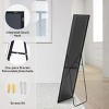 GlasFlength Decorative Wall Mirrors Full Length Rect Mirrors Slim Frame Reflection Accent For Living Spaces, Black, 62"*18"*2" - 4 of 4