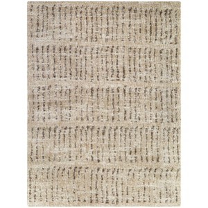 Balta Rugs Striped Plush Area Rug Beige - 1 of 4