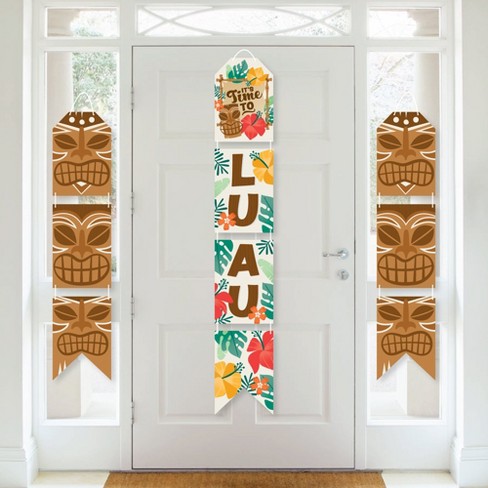 Big Dot Of Happiness Tropical Luau - Hanging Vertical Paper Door
