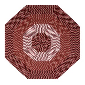 Alpine Stripe Collection 100% Polypropylene Durable & Stain Resistant Double Sided Reversible Indoor Area Utility Octagonal Rug - 1 of 4