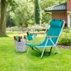 KTMBDW Folding Beach Chair Adjustable Headrest w/4 Flexible Tilt Angle, Cup Holder Portable High Strength Cleanable Fabric for Sand Camping Lawn - 2 of 4