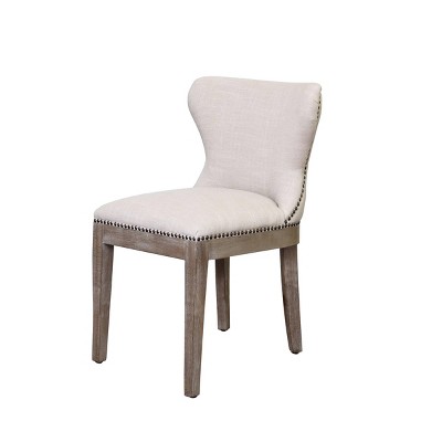 Woodrow Linen Dining Chair Wheat - Abbyson Living