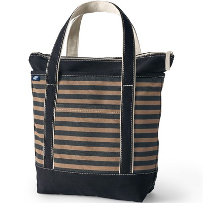 Lands' End Zip Top Canvas Tote Bag