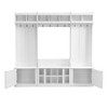PAGED Hall Tree with Open Shelf and 4 Hooks, Modern Coat Rack with Shoe Bench and DIY Pegboard for Entrance, Living Room - 2 of 4