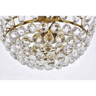 Emilia Brass and Crystal 5-Light Flush Mount