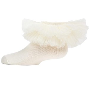 Memoi Girls' Oversized Tutu Ballerina Anklet Socks - 1 of 2