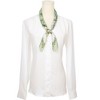 INSPIRE CHIC Women's Floral Printed Satin Square Flowers Silky Neck Scarves 1Pc - 2 of 4