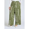 ELOQUII Women's Plus Size Pull On Printed Wide Leg Pant - 3 of 4