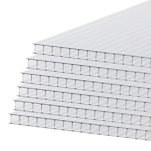 Aoodor 6Pcs Polycarbonate Greenhouse Panels, Waterproof, UV Protected Reinforced Twin-Wall Clear Sheets for Durability - 1 of 4