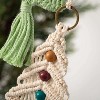 Macrame Tree Ornament Multicolor 6"H  Set of 2 - 2 of 2