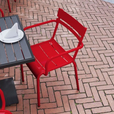 Nash Red Steel Indoor-Outdoor Stackable Dining Chairs, Set of 2