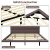 PAGED Full Size Floating Bed with LED Light, Modern PU Leather Bed Frame with Metal Legs for Kids, Teens, Adults, No Box Spring Required - 4 of 4