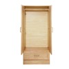 Keloyid Seusar Natural Wood 31.5 in. Armoire with Drawers and Hanging Rod - 4 of 4
