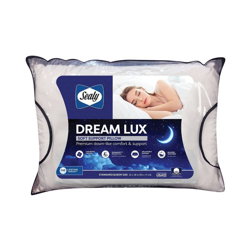Sealy 300 Thread Count Dream Lux Bed Pillow, 1 of 7