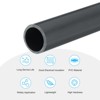 Unique Bargains Water Plumb DIY Crafts High Impact Rigid Round Pipes 8" Length ID 0.83" OD 0.98" Dark Grey - 3 of 4