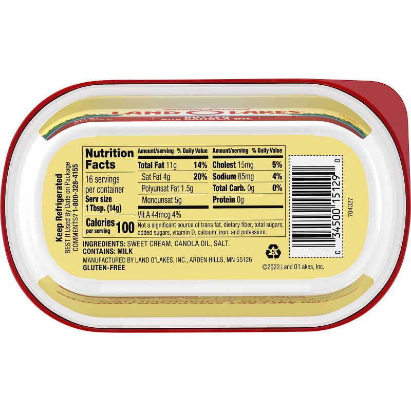 Land O Lakes Butter with Canola Oil - 8oz, 4 of 5