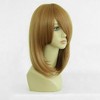 Unique Bargains Women's Wigs with Wig Cap Medium Long Hair Brown 18" - 3 of 4