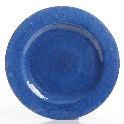 Mauna Cobalt Blue Melamine Dinnerware Set, Service for 4