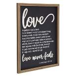 Faithful Finds Wooden Religious Wall Decor, Farmhouse Style Bible Verse Framed Wall Art, Black, 12 x 15 In