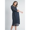Hello MIZ Womens Floral Lace Surplice Maternity Dress - 2 of 4
