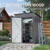 5X3 FT Gray Metal Outdoor Storage Shed with Lockable Door, All-Weather Small Compact Garden Tool Shed for Backyard or Lawn – Cuddlewood - 2 of 4