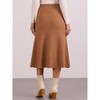 Allegra K Women's Autumn A-Line Stretchy Knit Long Sweater High Waist Skirt - 3 of 4