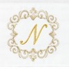 Linum Home Textiles 100% Turkish Cotton MONICA Gold Thread 2PC Embellished Hand Towel Set - 3 of 3