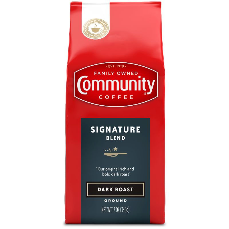 Community Coffee Signature Blend Dark Roast Ground Coffee, 1 of 6