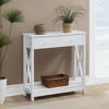 Breighton Home Oxford 1 Drawer Entryway Hall Table with Shelf in White - 2 of 4