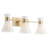 Quorum Lighting Beldar 3 - Light Vanity in  Aged Brass - 3 of 3